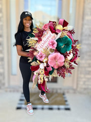 Glam Fall Pumpkin Wreath