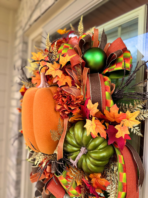 Large Pumpkin Wreath