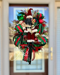Traditional Santa Christmas Wreath