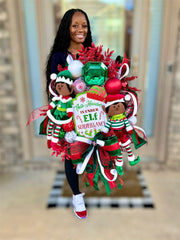 Elf Surveillance Christmas Wreath