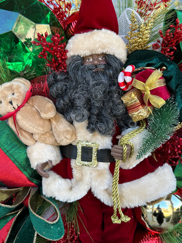 Traditional Santa Christmas Wreath
