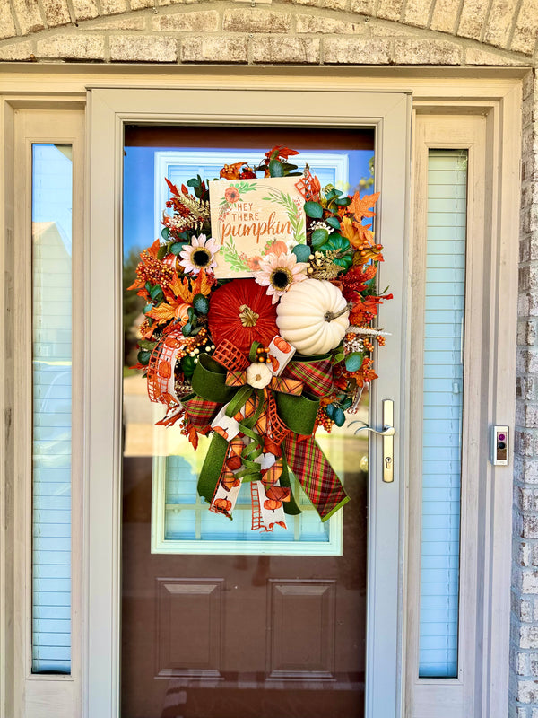 "Hey There, Pumpkin" Autumn Wreath