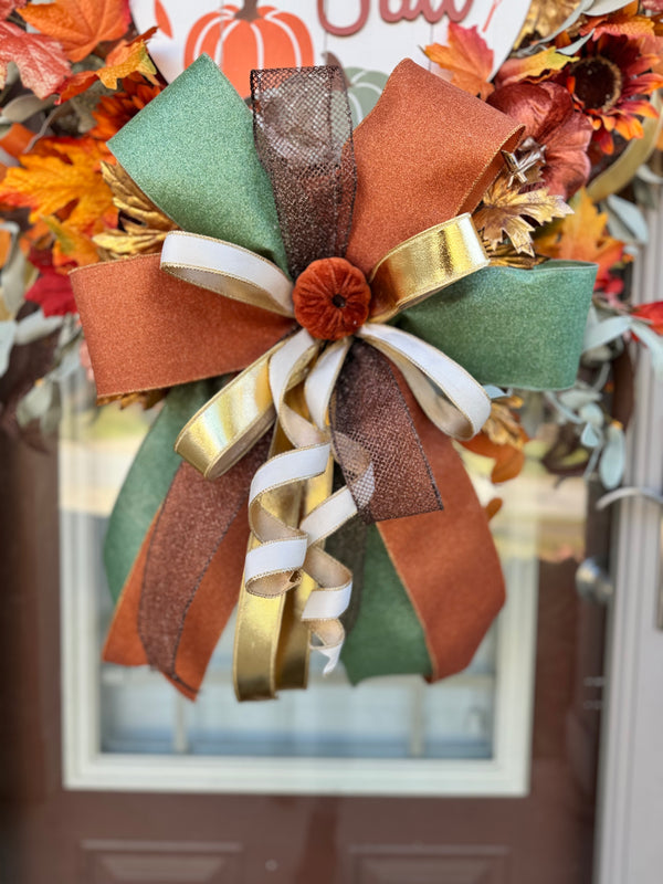 Hello Fall Rustic Autumn Wreath