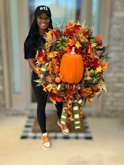 Large Pumpkin Wreath