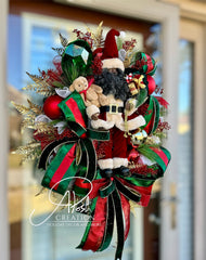 Traditional Santa Christmas Wreath