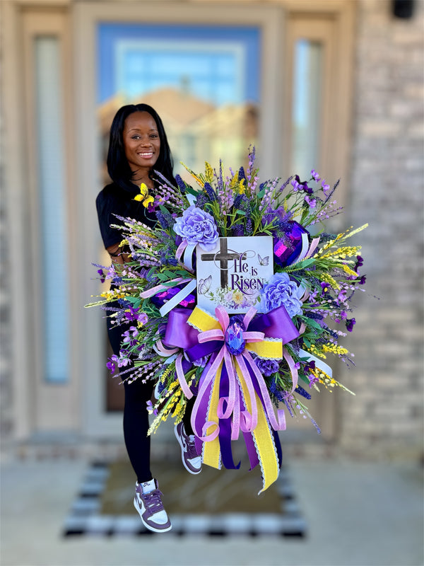 He Is Risen Wreath