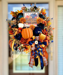 Falling Leaves & Pumpkins Please Wreath