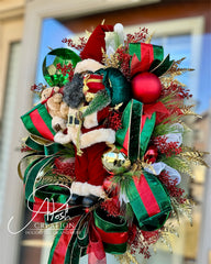 Traditional Santa Christmas Wreath