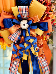 Falling Leaves & Pumpkins Please Wreath