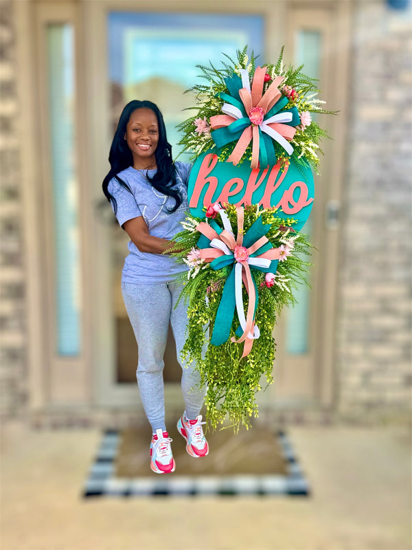 Hello Door Hanger Wreath