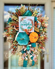 Hey There Pumpkin (teal/orange)