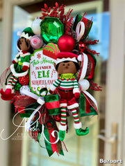 Elf Surveillance Christmas Wreath