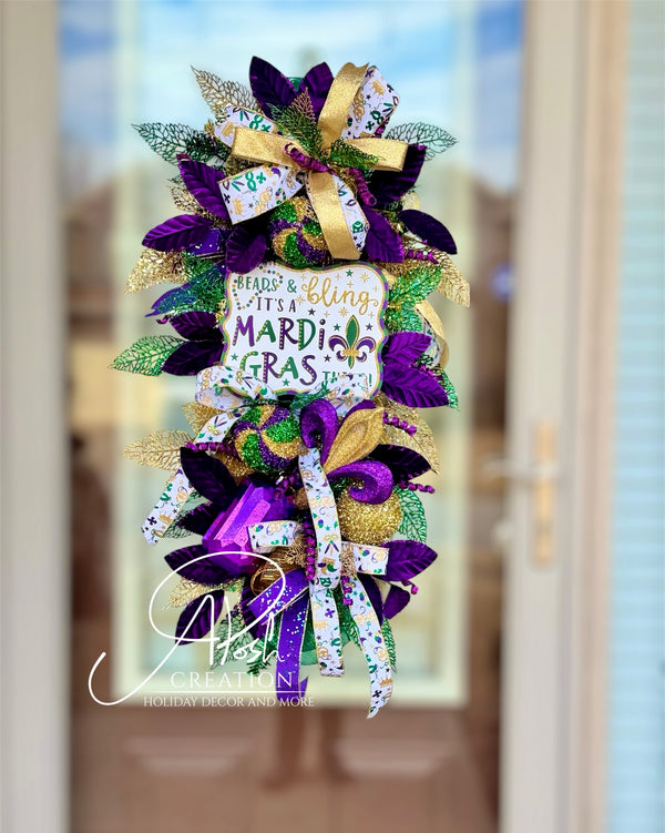 Mardi Gras Elegance Swag