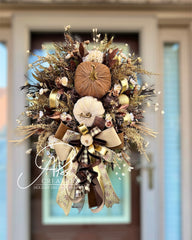 Neutral Pumpkin Wreath