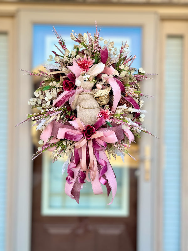 Blush Bunny Easter Wreath