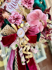Glam Fall Pumpkin Wreath